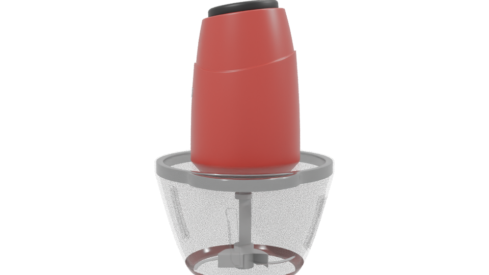 Compact Electric Food Chopper 3D Model - Professional 3D Model Render 2
