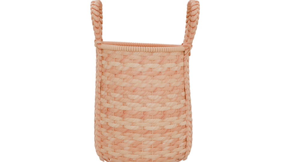 Stylish Handmade Woven Storage Basket 3D Model - Professional 3D Model Render 5