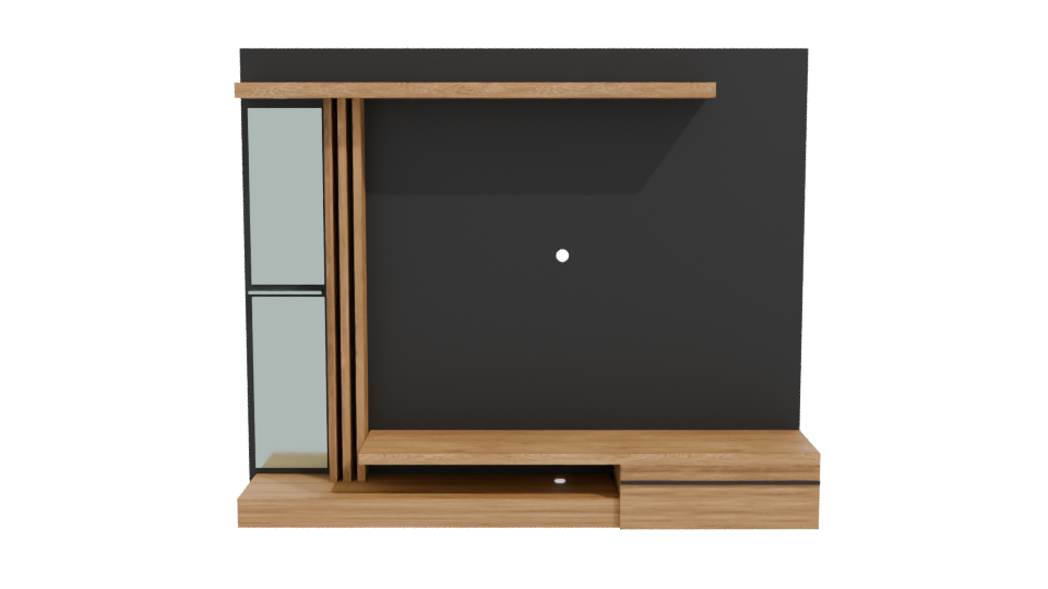 Stylish Wooden Shelf Model 3D - Professional 3D Model Render 11