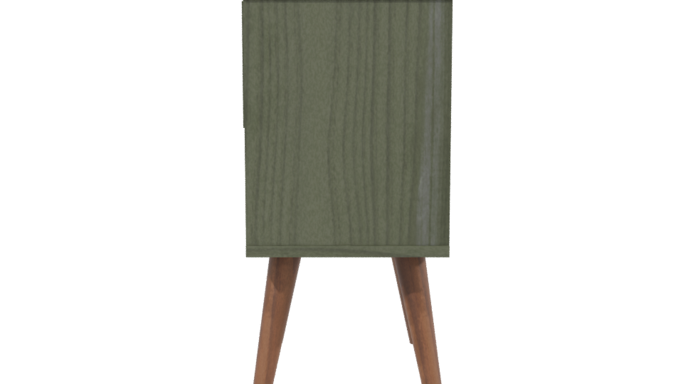 Stylish Wooden Nightstand 3D - Professional 3D Model Render 2