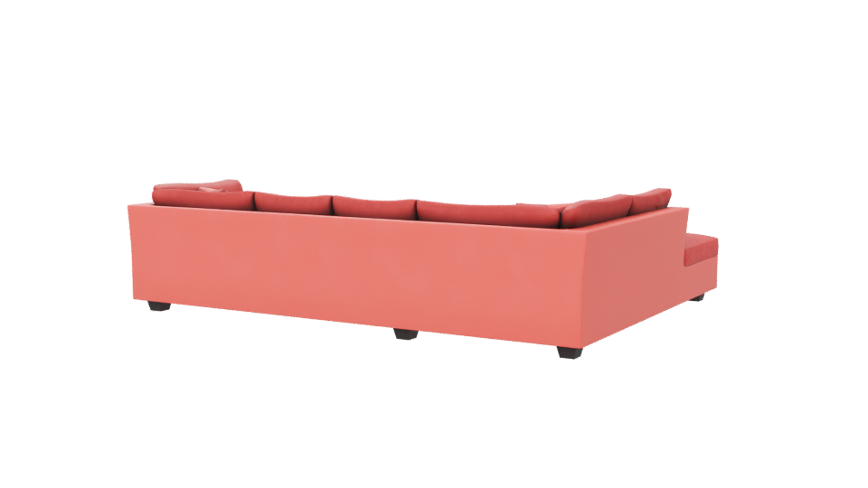 Contemporary L-Shaped Sofa 3D - Professional 3D Model Render 6