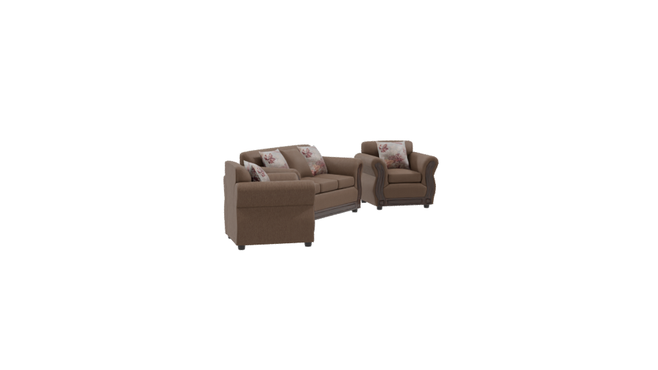 Elegant Vintage Sofa Set 3D - Professional 3D Model Render 9