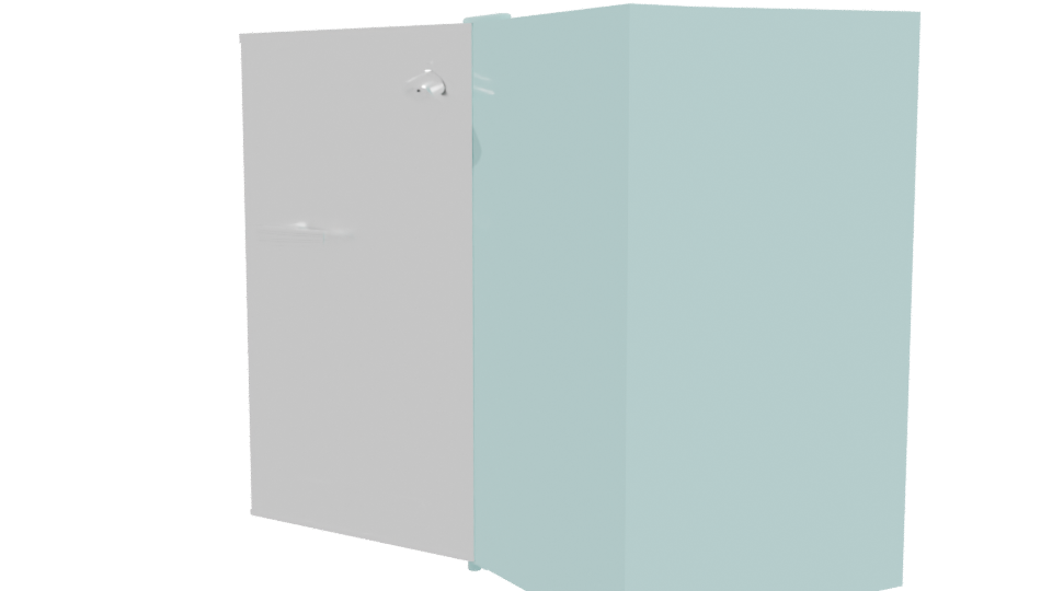 Compact Refrigerator Interior Model - Professional 3D Model Render 4