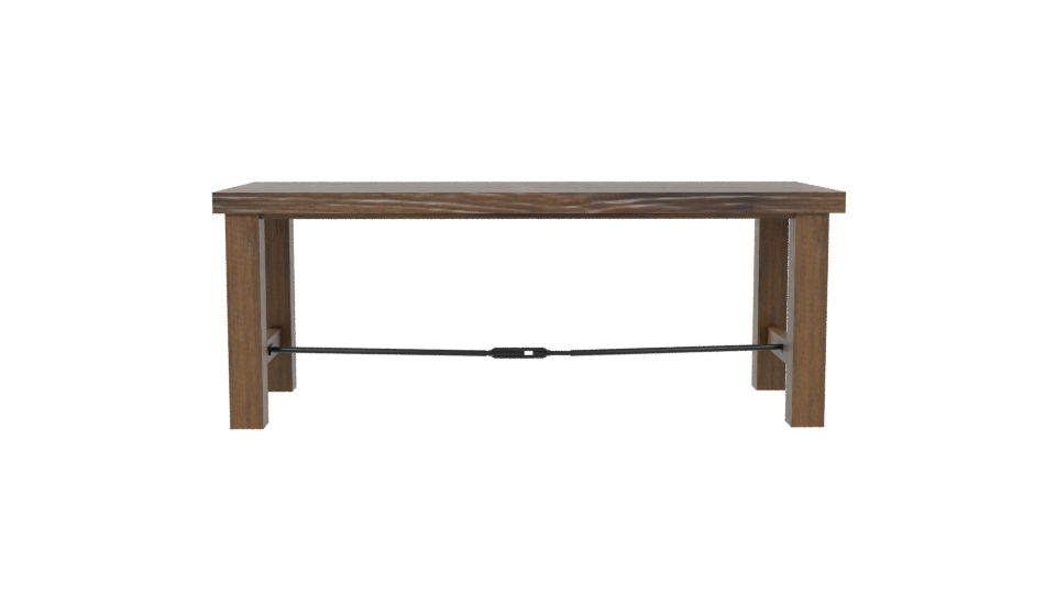 Stylish Wooden Dining Table 3D - Professional 3D Model Render 5