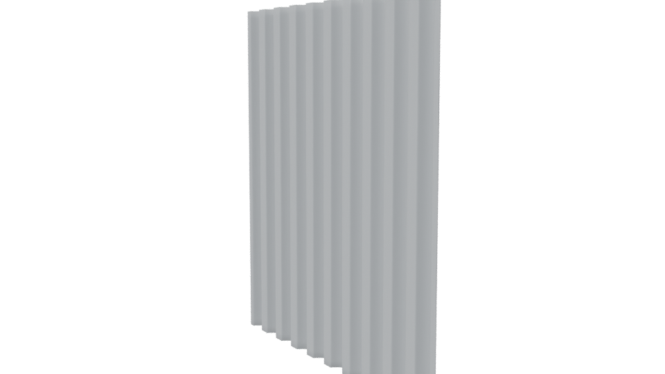 Stylized Corrugated Wall Panel 3D - Professional 3D Model Render 7