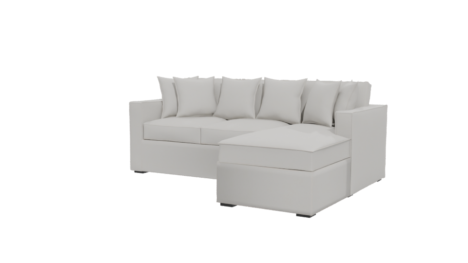 Elegant Modern Sectional Sofa 3D Model - Professional 3D Model Render 12