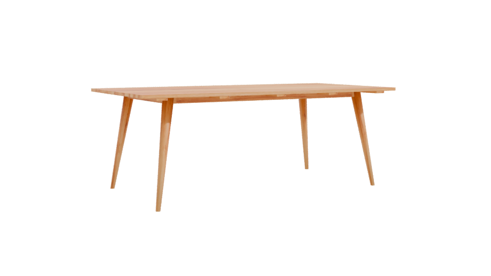 Stylish Wooden Dining Table Model - Professional 3D Model Render 10