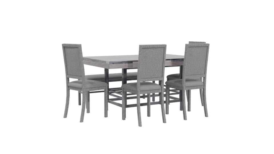 Stylish Modern Dining Set 3D - Professional 3D Model Render 4