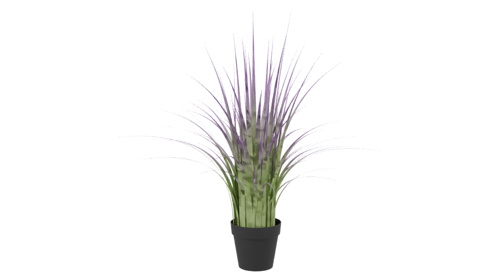 Stylized Potted Grass Plant 3D - Professional 3D Model Render 2