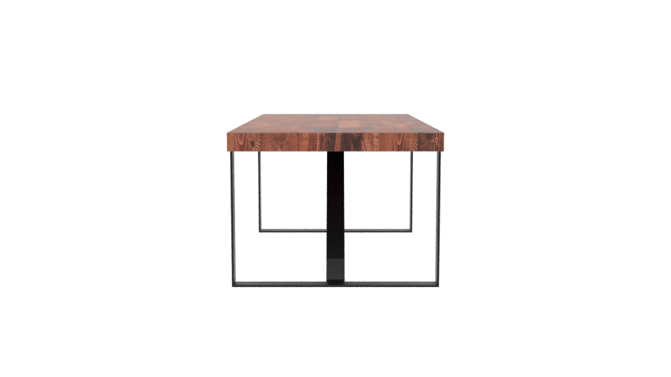 Stylish Wooden Dining Table Model - Professional 3D Model Render 2