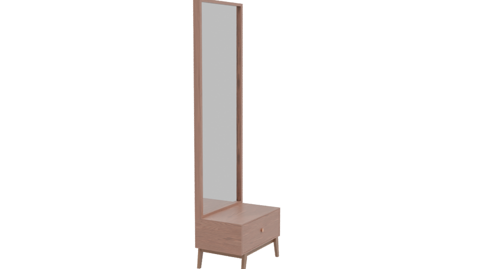 Modern Wooden Vanity Mirror 3D - Professional 3D Model Render 9