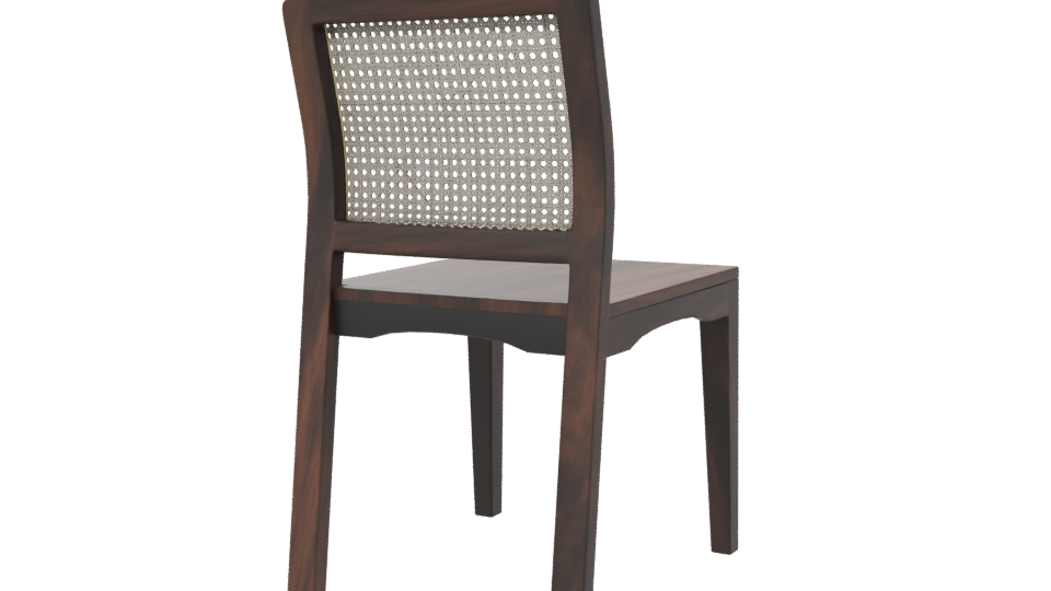 Elegant Wooden Dining Chair 3D Model - Professional 3D Model Render 6