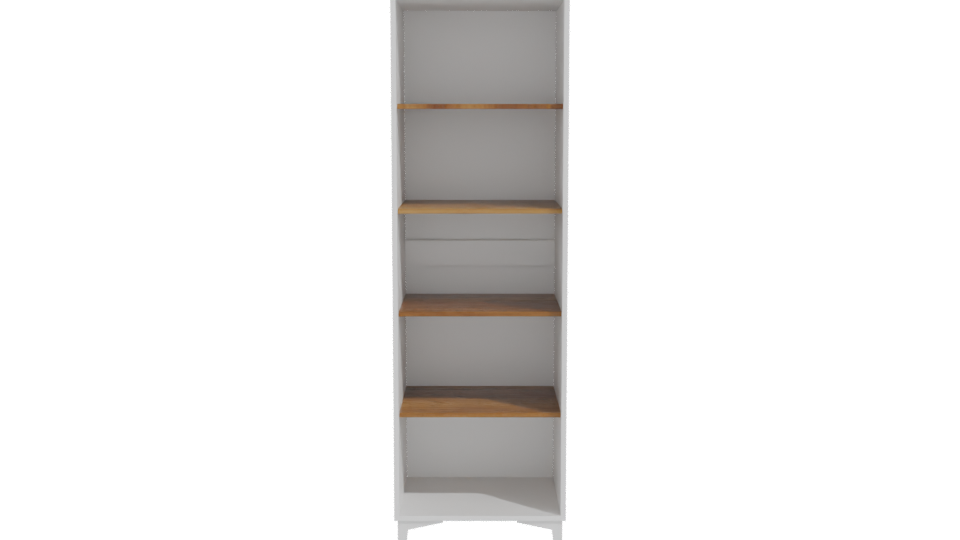 Minimalist Wooden Shelf Unit - Professional 3D Model Render 11