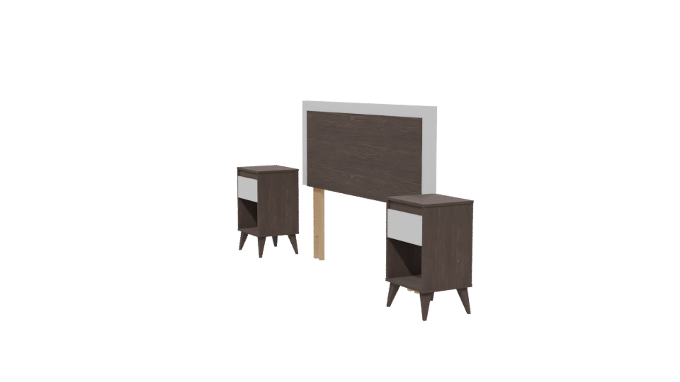 Stylish Modern Bedroom Furniture Set 3D Model - Professional 3D Model Render 13