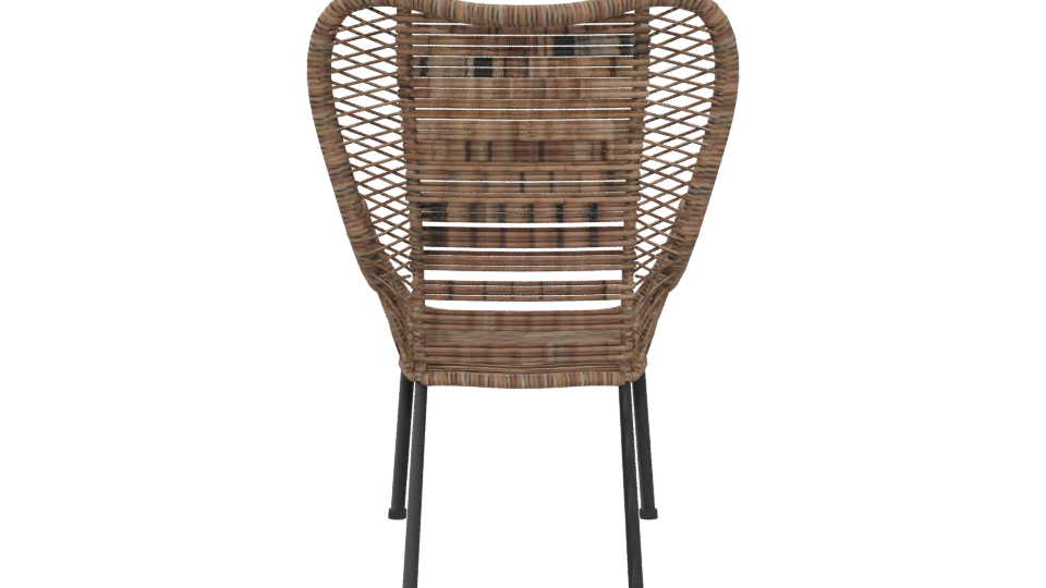 Stylish Rattan Lounge Chair 3D - Professional 3D Model Render 5