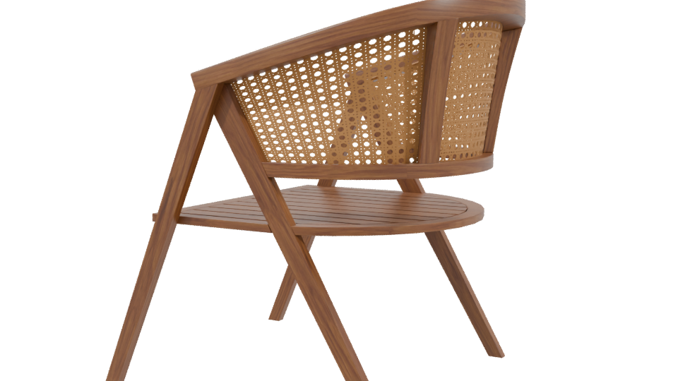 Contemporary Wooden Dining Chair 3D Model - Professional 3D Model Render 3