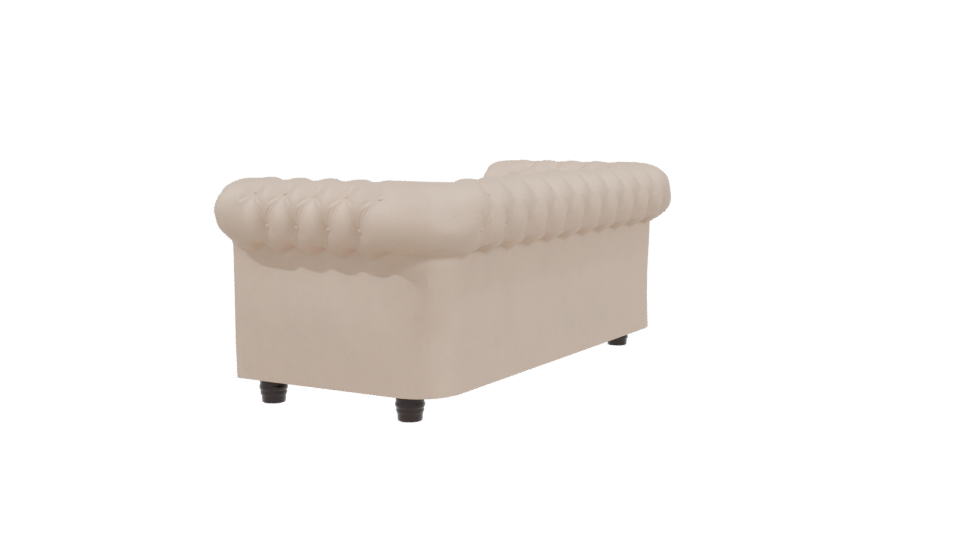 Elegant Classic Tufted Sofa 3D Model - Professional 3D Model Render 3