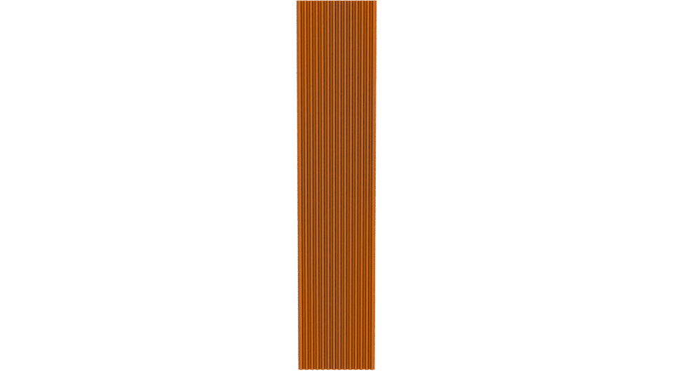 Stylized Vertical Striped Panel 3D - Professional 3D Model Render 11