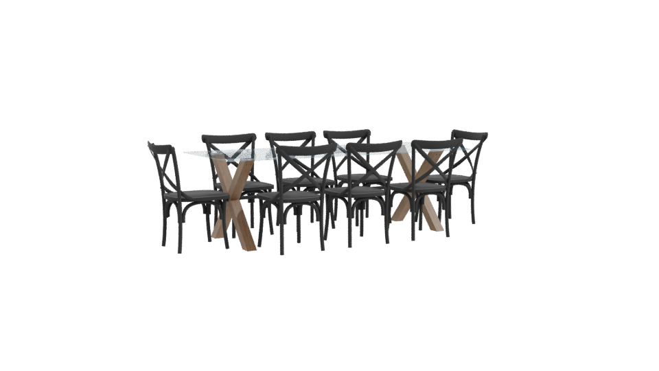 Elegant Dining Table Set 3D - Professional 3D Model Render 10