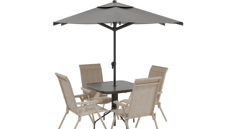 Elegant Outdoor Dining Set 3D - Professional 3D Model Render 10