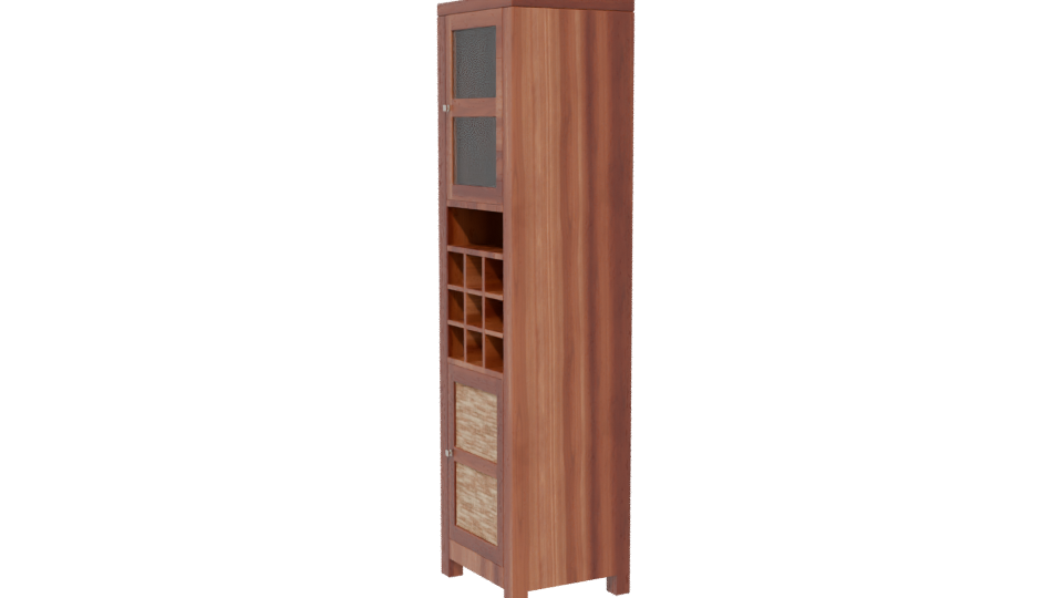 Elegant Wooden Storage Cabinet 3D Model - Professional 3D Model Render 13