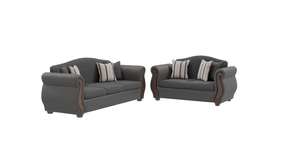 Elegant Fabric Sofa 3D Model - Professional 3D Model Render 9