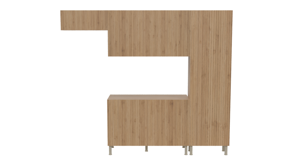 Contemporary Wooden Cabinet Set 3D - Professional 3D Model Render 5