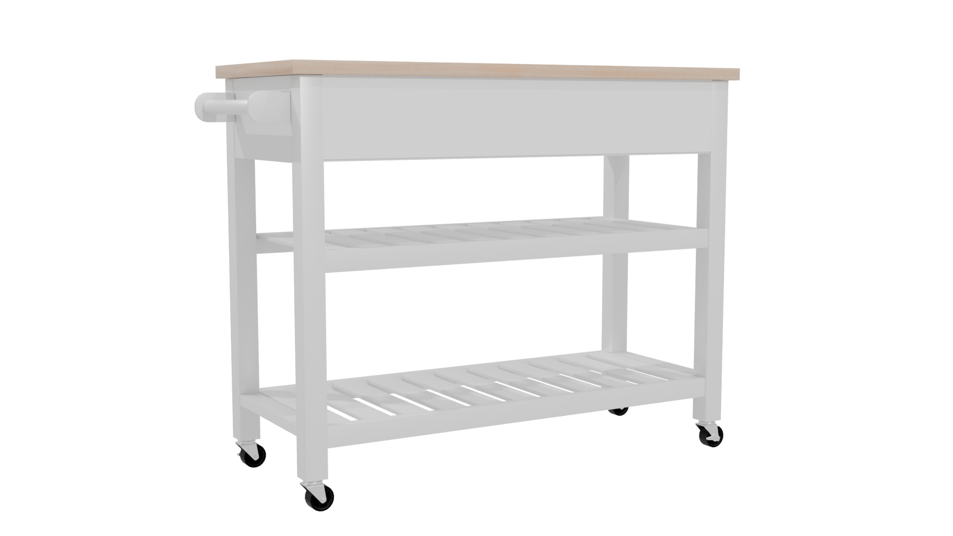 Stylish Modern Kitchen Trolley 3D Model - Professional 3D Model Render 4