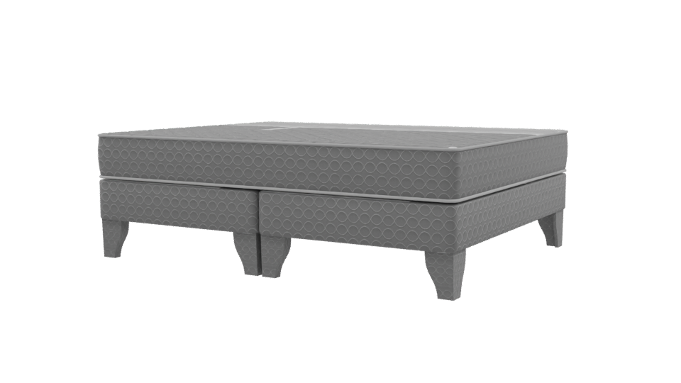 Stylish Modern Mattress with Wooden Legs 3D Model - Professional 3D Model Render 9