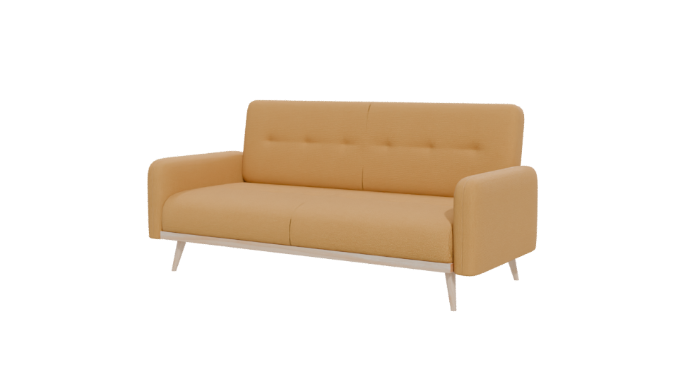Stylish Mid-Century Modern Sofa 3D Model - Professional 3D Model Render 12