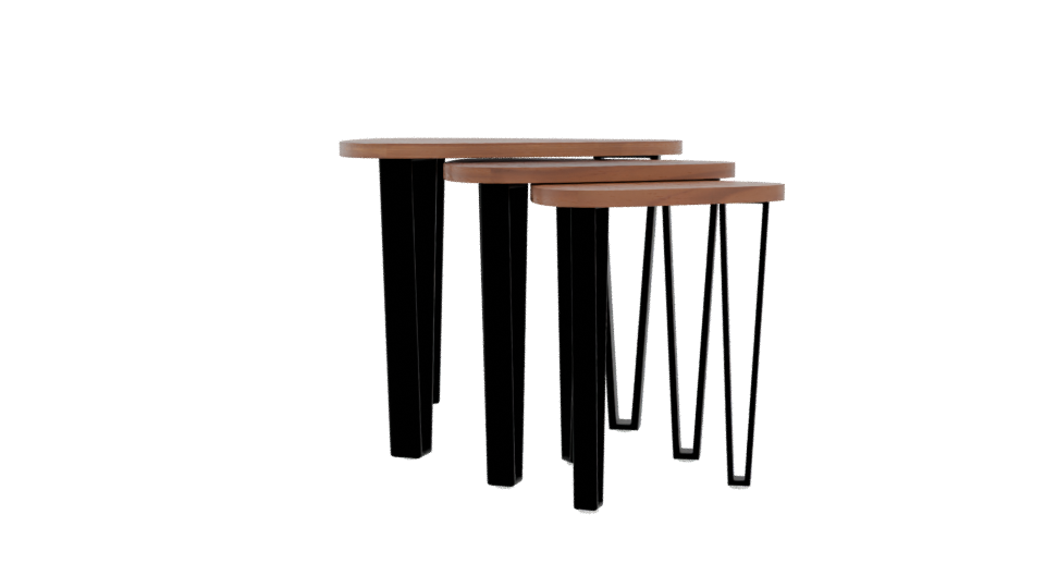 Stylish Modern Wooden Table 3D - Professional 3D Model Render 4