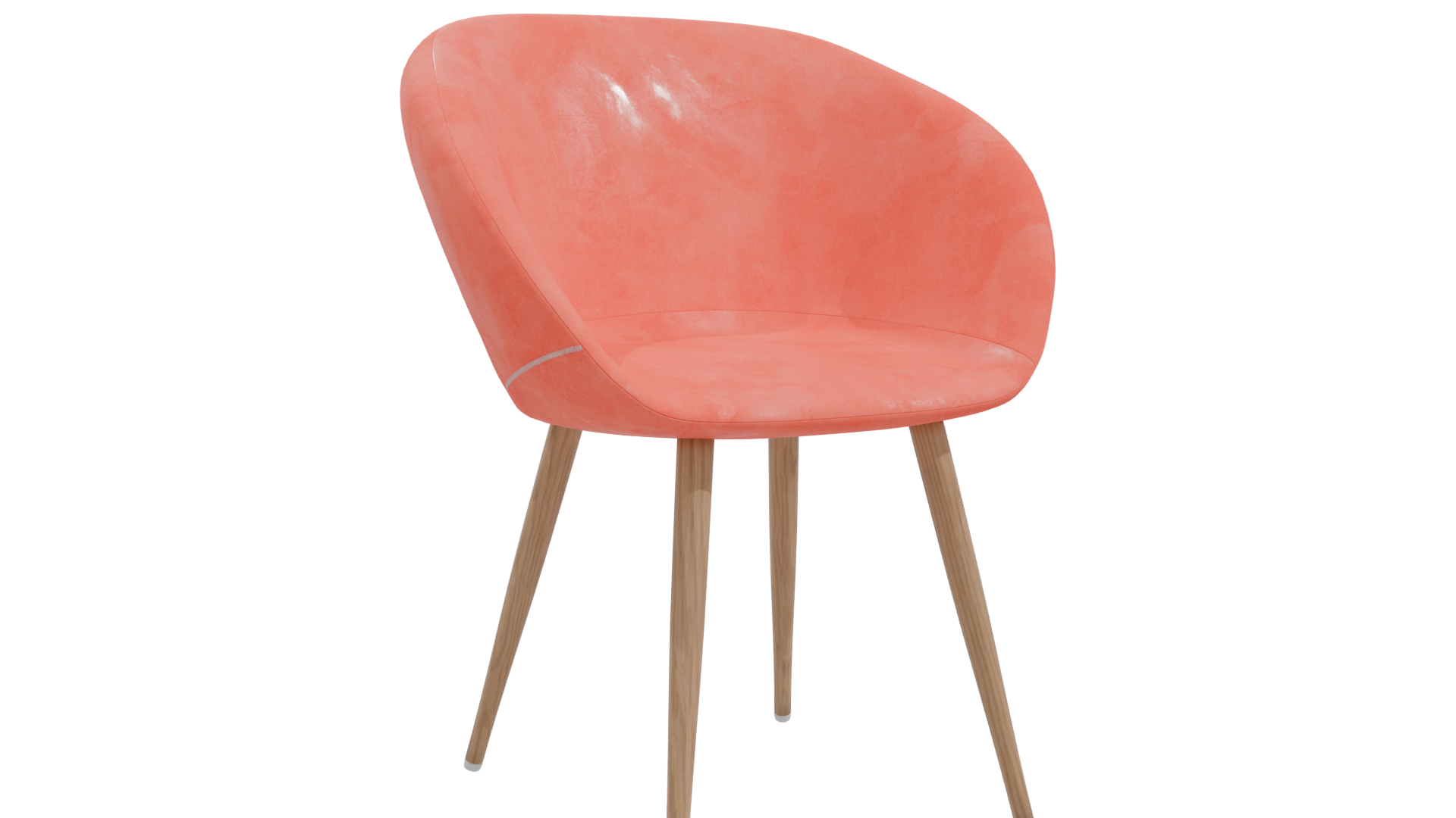 Modern Coral Accent Chair 3D - Professional 3D Model Render 10