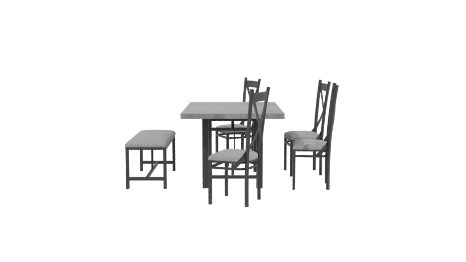 Stylish Dining Table Set 3D - Professional 3D Model Render 2