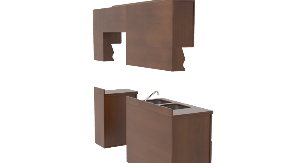 Elegant Kitchen Furniture Set 3D - Professional 3D Model Render 7