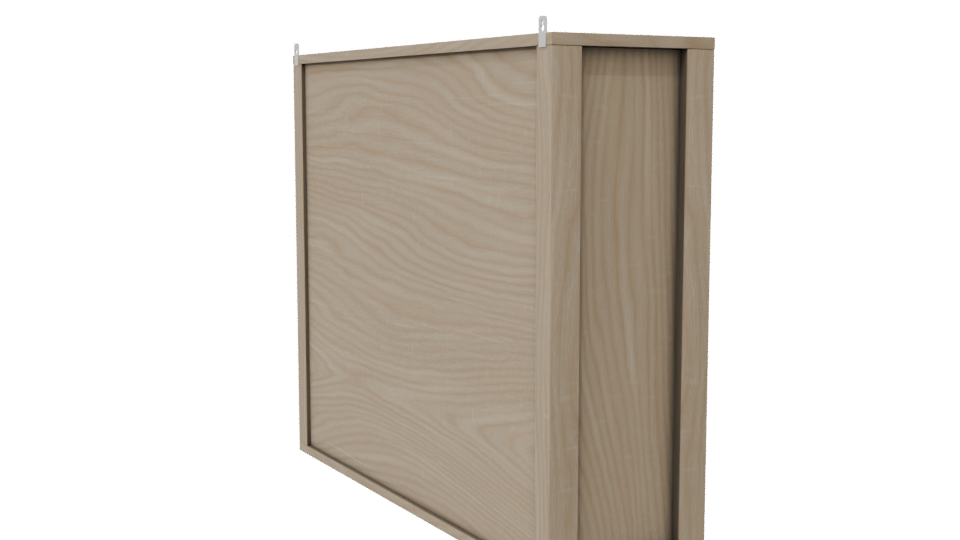 Stylish Wooden Wall Cabinet 3D - Professional 3D Model Render 7