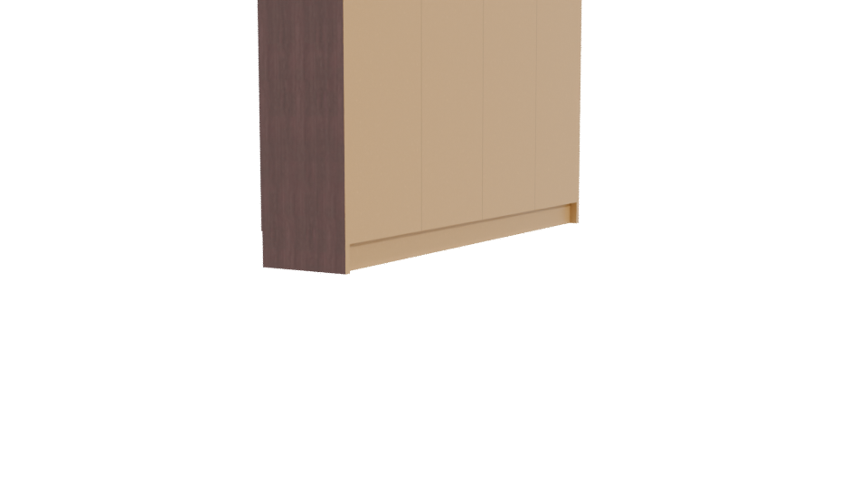 Stylish Wooden Storage Cabinet 3D - Professional 3D Model Render 3