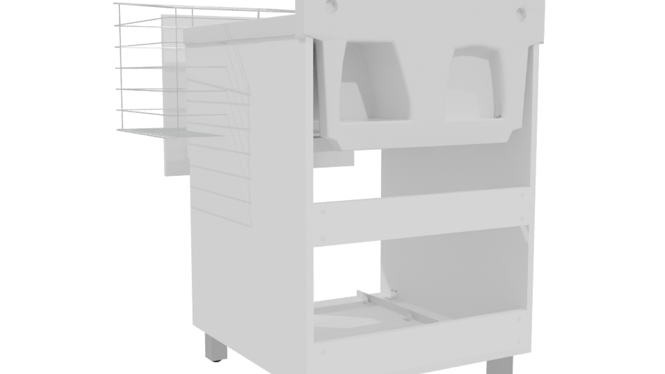 Stylish Modern Office Cabinet 3D - Professional 3D Model Render 4