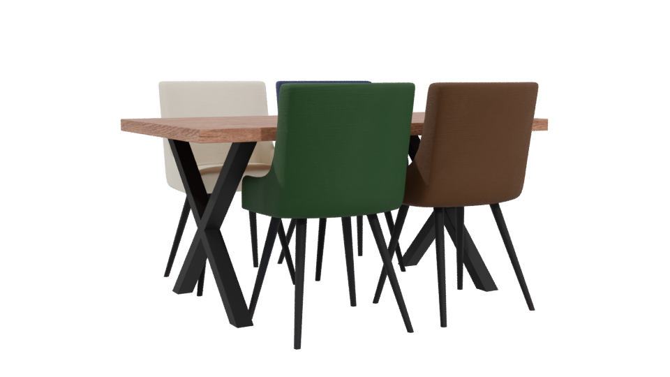 Stylish Dining Chair Set 3D - Professional 3D Model Render 4