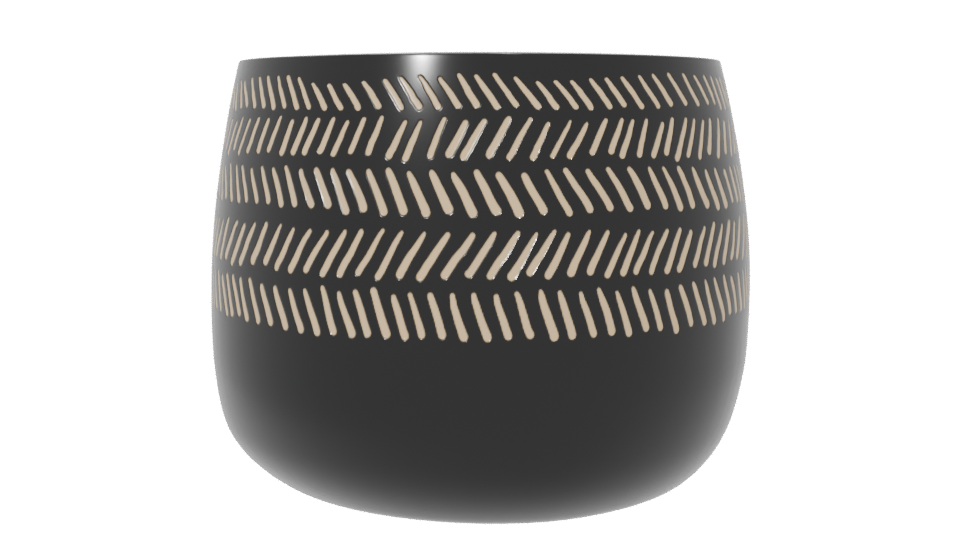 Stylish Decorative Pot Model - Professional 3D Model Render 6