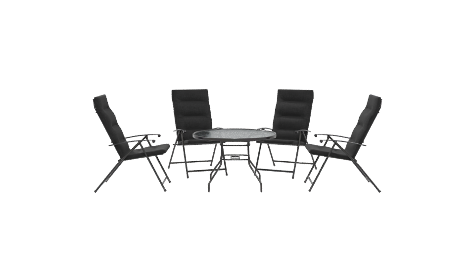 Stylish Outdoor Dining Set 3D - Professional 3D Model Render 5