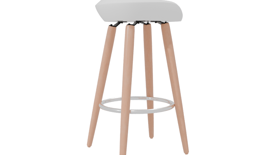 Stylish Modern Bar Stool Model - Professional 3D Model Render 7