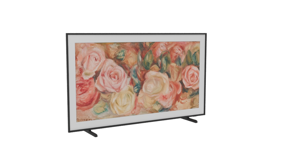 Artistic Floral Canvas Display 3D - Professional 3D Model Render 10