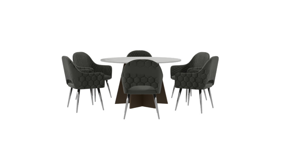 Stylish Modern Dining Set 3D Model - Professional 3D Model Render 9