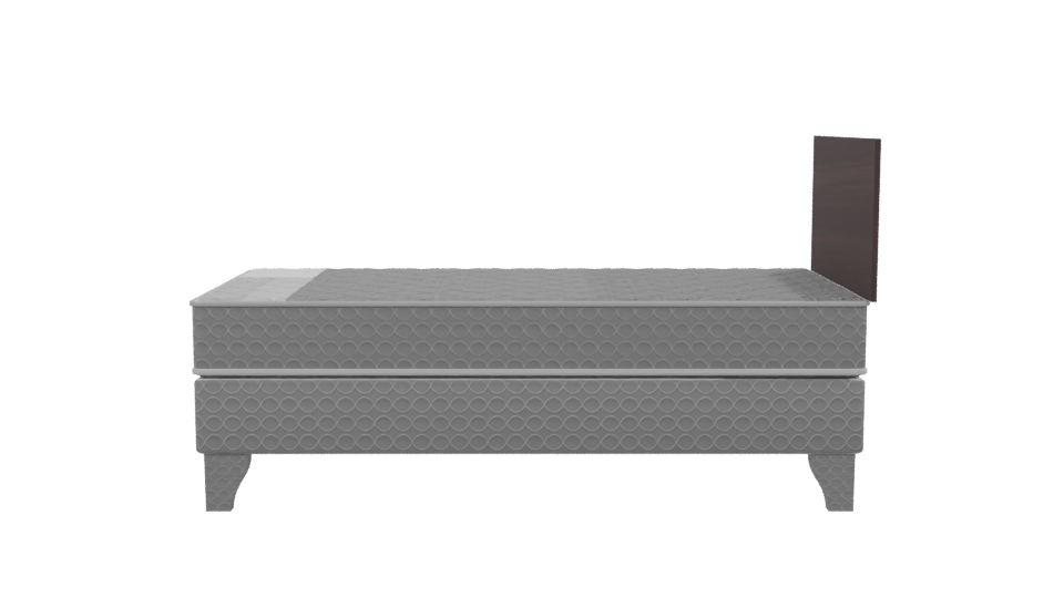 Minimalist Bed and Nightstand Model - Professional 3D Model Render 2