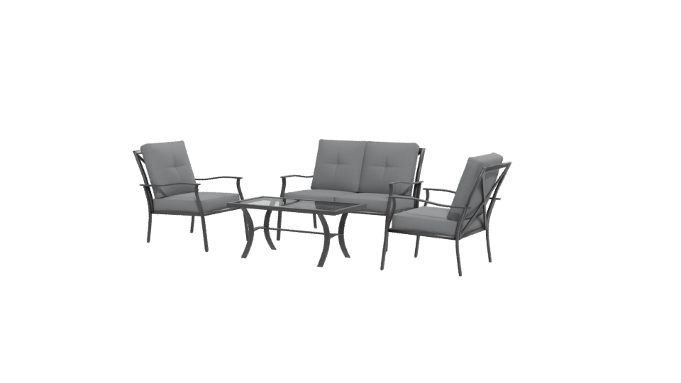 Stylish Outdoor Patio Furniture Set 3D Model - Professional 3D Model Render 12