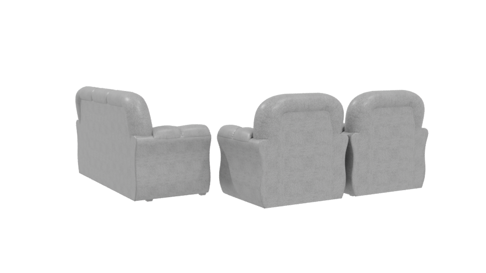 Contemporary Sofa Set 3D Model - Professional 3D Model Render 4