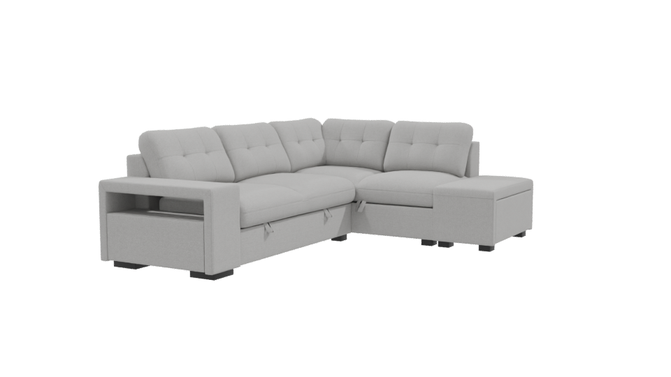 Stylish L-Shaped Sofa Model - Professional 3D Model Render 9