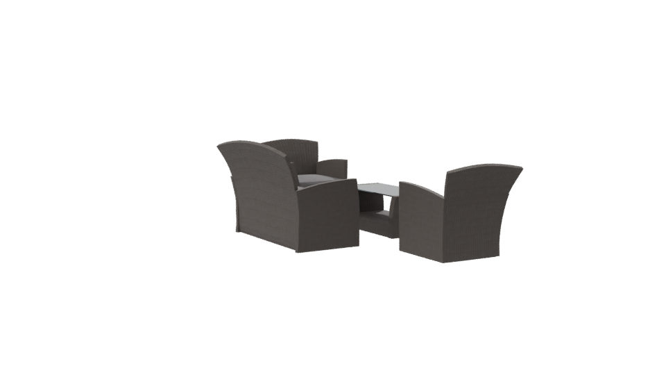 Stylish Outdoor Sofa Set 3D Model - Professional 3D Model Render 7