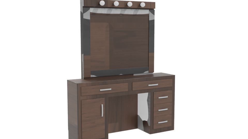 Stylish Makeup Vanity Table 3D - Professional 3D Model Render 10