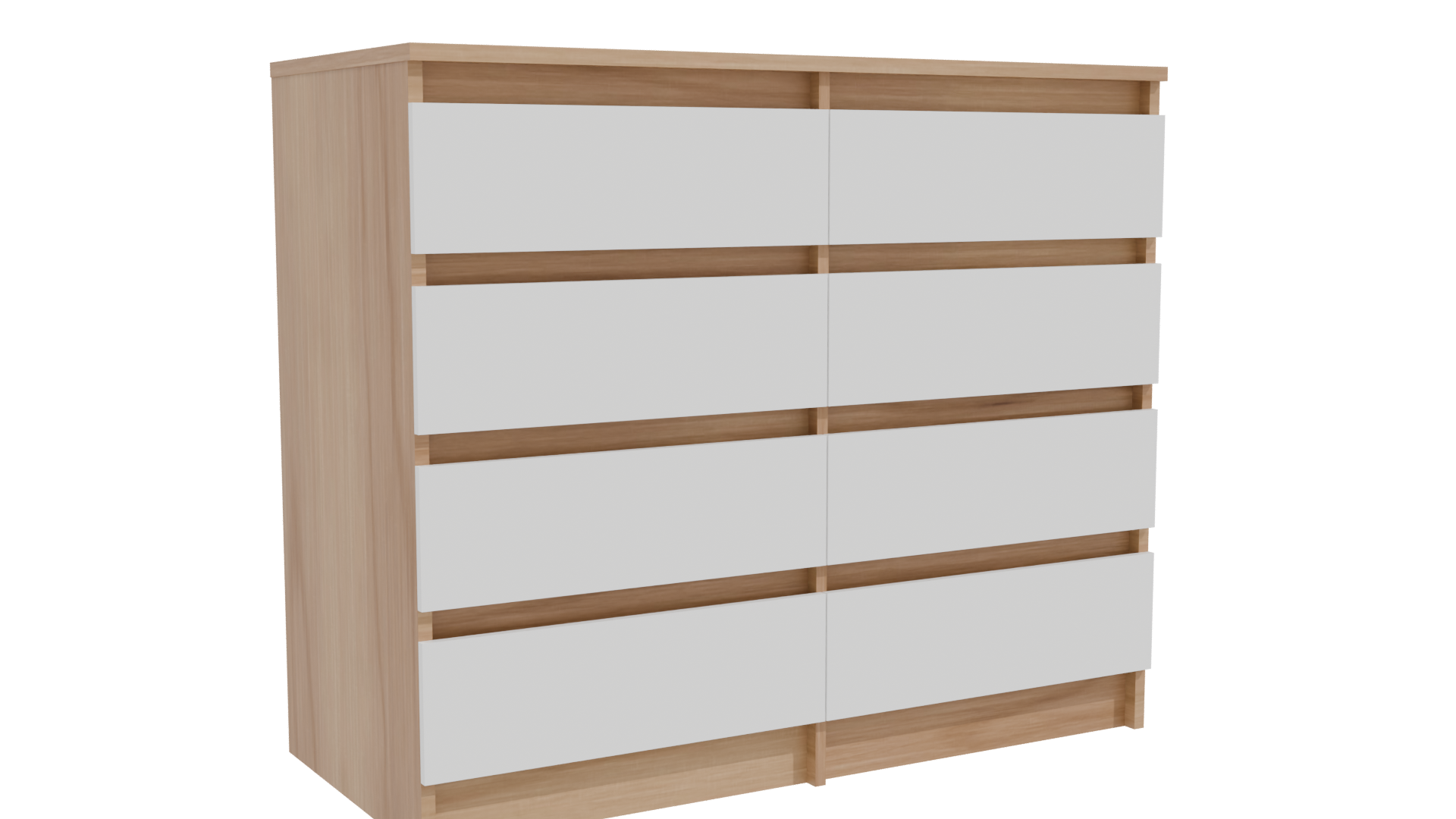 Stylish Wooden Storage Cabinet 3D - Professional 3D Model Render 25